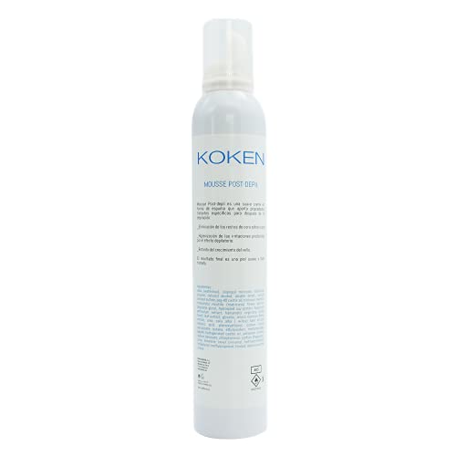 KOKEN - MOUSSE Post-Depil 300 ml - ESPUMA QUE CALMA Y REFRESCA después de la depilación. Retira la cera | Retarda la salida del vello