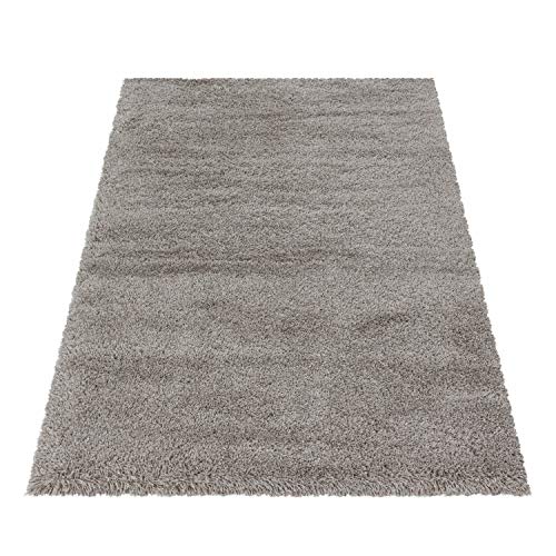 Kopenhagen - Alfombra de pelo largo (80 x 150 cm), color beige