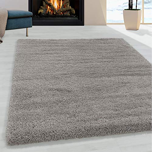 Kopenhagen - Alfombra de pelo largo (80 x 150 cm), color beige