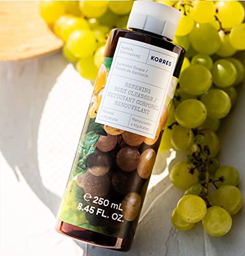 Korres Santorini Grape Renewing Body Cleanser, 250 ml (paquete de 1)