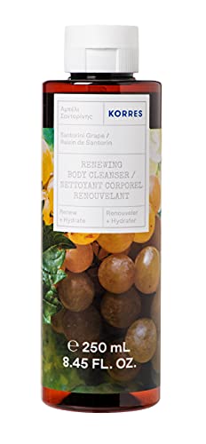 Korres Santorini Grape Renewing Body Cleanser, 250 ml (paquete de 1)
