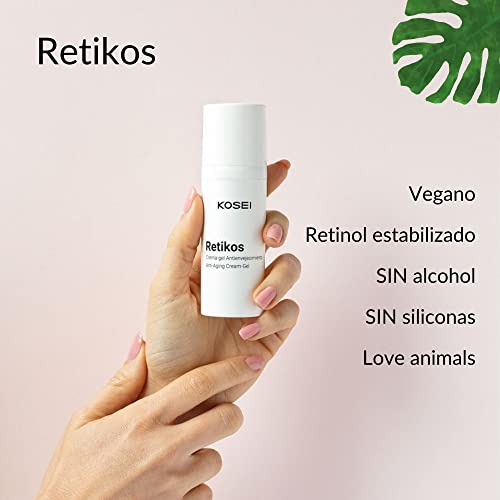 Kosei - Retikos Gel/Crema - Tratamiento Antiedad con Retinol - 50 ml - Tratamiento Antiedad - Con Aceite de Rosa Mosqueta - Mejora la Irritabilidad de las Pieles Sensibles - Poder Cicatrizante
