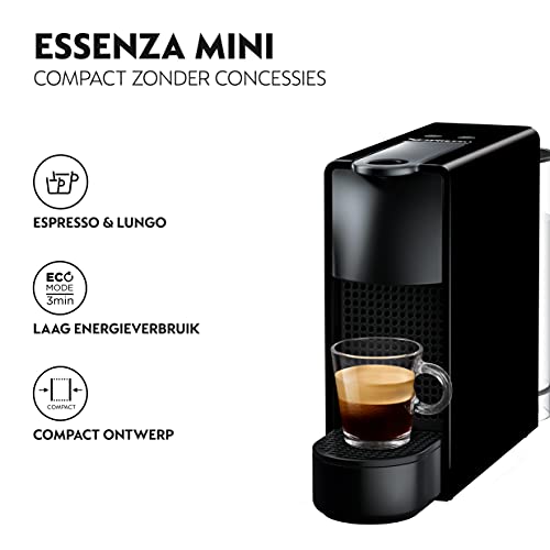Krups Nespresso Essenza Mini XN110810 Cafetera De Capsulas, 1310 W, 0.6 Litros, Negro