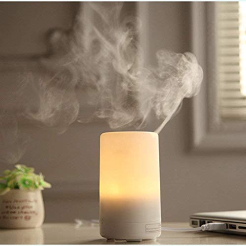 Ksera Mini Humidificador de Niebla fría de 50ml,Difusor de Aceites Esenciales de Aromaterapia con Apagado Automático sin Agua Que Cambia de 7 Colores para el SPA de la Oficina del Dormitorio