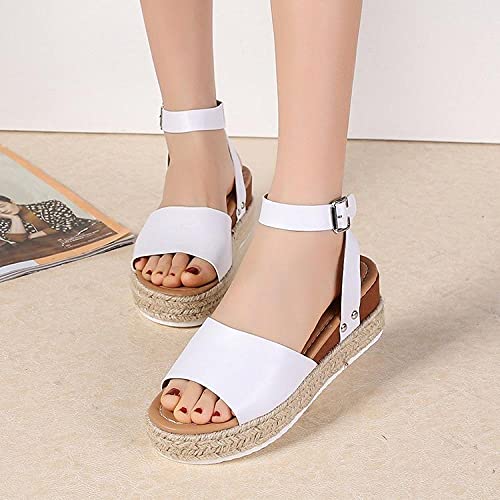 Ksnrang Sandalias Zapatos para Mujer Ebay Aliexpress Nuevo Verano Sandalias de Belleza Europeas 麻 Cuerda de Cuerda con la Boca Inferior de la Boca-Leopardo_41