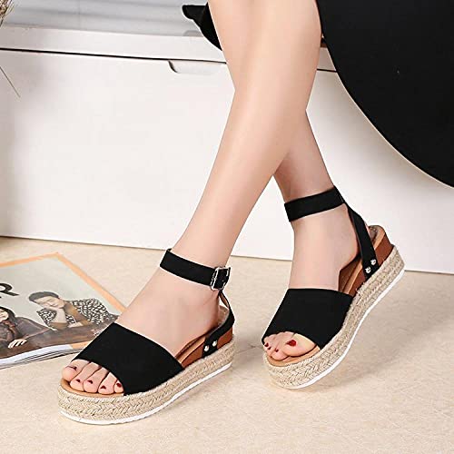 Ksnrang Sandalias Zapatos para Mujer Ebay Aliexpress Nuevo Verano Sandalias de Belleza Europeas 麻 Cuerda de Cuerda con la Boca Inferior de la Boca-Leopardo_41
