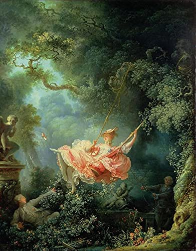Kucyaty 5D Pintura Diamante Adulto Niños Diy Diamond Painting Kit Completo,40×50Cm,The Swing,By Jean-Honore Fragonard Cristal Mosaicos Cuadro Padres Hijos Descompresión Juguete