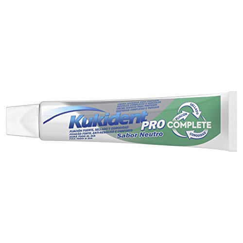 Kukident Pro Complete Crema Adhesiva para prótesis dentales, Neutro, Pack de 3