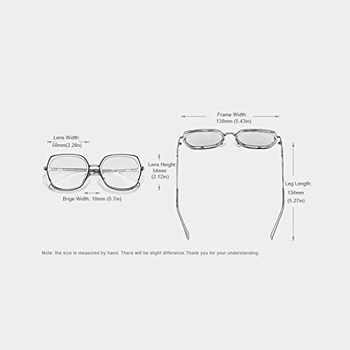 KUNIUO Gafas De Sol para Mujer Lente Degradada Polarizada Lujo para Mujer Diseño De Mariposa Gafas De Sol De Acero Inoxidable Accesorios-Black Gray