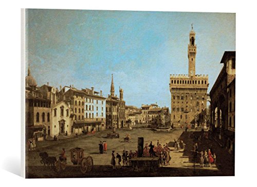 Kunst für Alle Cuadro en Lienzo: Bernardo Bellotto Piazza Della Signoria - Impresión artística, Lienzo en Bastidor, 60x40 cm