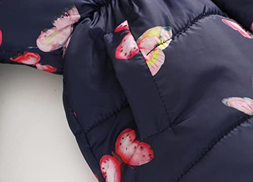 Kushuang Chaqueta de plumón para bebé, Chaqueta de Invierno para niña, Chaqueta de Punto con Capucha, Ropa Infantil, Abrigo Grueso de Forro Polar, Capucha cálida, 2-11 años