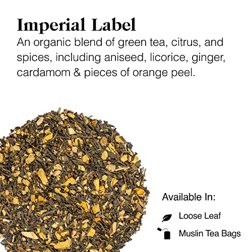 Kusmi Tea - Imperial Label orgánico - Mezcla Aromatizada de Té Verde, Naranja, Canela y Especias - Lata 100gr