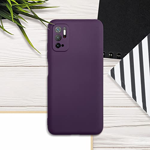 kwmobile Carcasa Compatible con Xiaomi Poco M3 Pro 5G - Funda de Silicona para móvil - Cover Trasero en Frambuesa metálico