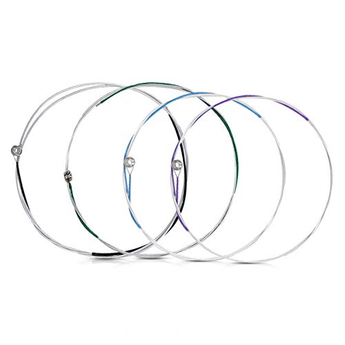 kwmobile Set de cuerdas para violín 4/4 - Set de 4 cuerdas de aluminio para violín eléctrico o acústico - Repuestos para Sol Re La Mi (G D A E)