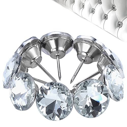 Kyrio - 60 botones para coser con diamantes de imitación (30 mm)