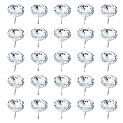 Kyrio - 60 botones para coser con diamantes de imitación (30 mm)