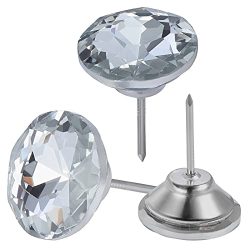 Kyrio - 60 botones para coser con diamantes de imitación (30 mm)
