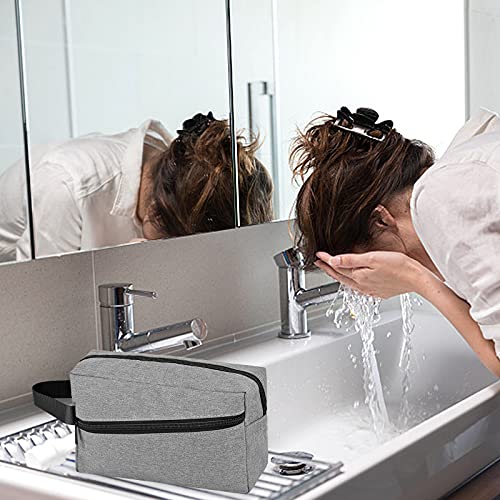 KYSUN Bolsas de Aseo, Neceseres de Viaje, Impermeable Neceser Maquillaje, Bolsa de Cosméticos Portátiles, Toiletry Bag para Hombre Mujeres Negocios Viaje Cámping（Gris）
