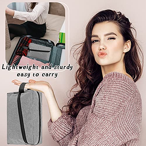 KYSUN Bolsas de Aseo, Neceseres de Viaje, Impermeable Neceser Maquillaje, Bolsa de Cosméticos Portátiles, Toiletry Bag para Hombre Mujeres Negocios Viaje Cámping（Gris）