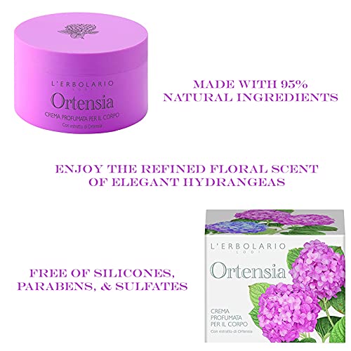 L´ERBOLARIO L'Erbolario Ortensia/Hydrangea Perfumed Body Cream Hortensia Crema Cuerpo 200ml, Plástico