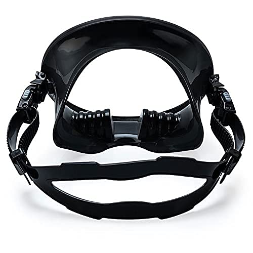 L-ROM Máscara de buceo retro redonda del silicón claro de la cara llena de la máscara del snorkel con el compensador