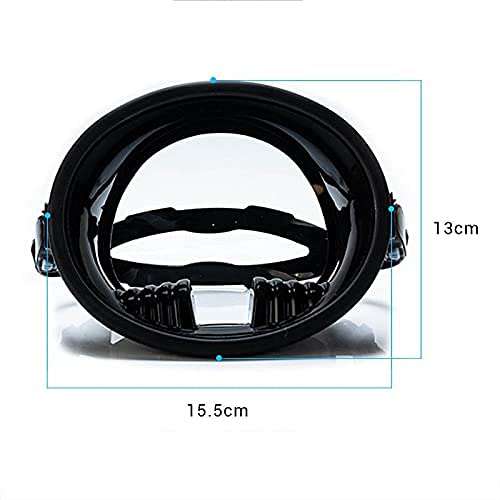 L-ROM Máscara de buceo retro redonda del silicón claro de la cara llena de la máscara del snorkel con el compensador