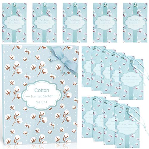 LA BELLEFÉE - 14 Sobres Perfumadas Bolsitas Aromáticas para Colocar Entre Prendas, en Cajones, Regalos para Cumpleaños Halloween Bautismos Regalos -Algodón