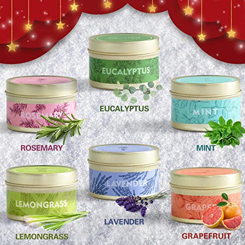 LA BELLEFÉE Velas Perfumadas de Soja Naturales Arománticas con Aceite Essencial Aromaterapia Regalos para Cumpleaños Festivales Amigos Familiares