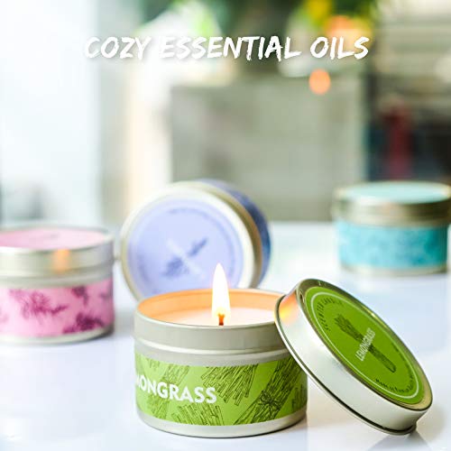 LA BELLEFÉE Velas Perfumadas de Soja Naturales Arománticas con Aceite Essencial Aromaterapia Regalos para Cumpleaños Festivales Amigos Familiares