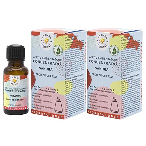 La Casa Aromas Aceite aromático Concentrado 15 ml para Humidificador o Difusor de Aroma (Shakura, Pack de 2)