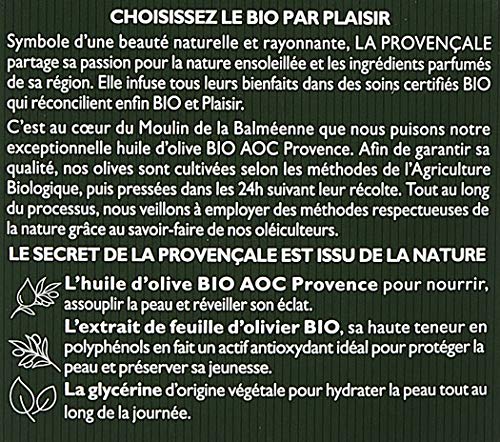 La Provençale – La Crème de Jouvence Anti-Rides – Soin Visage Certifié Bio – Huile d’Olive Bio AOC Provence – Pour Tous Types de Peaux, Même Sensibles – 50 ml