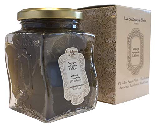 La Sultane de Saba – Jabón negro al eucalipto, 300 g – Viaje en la carretera des Délices