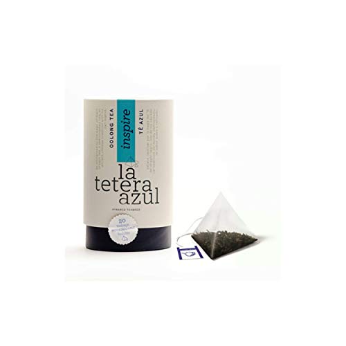 LA TETERA AZUL Té Azul Oolong Premium. Auténtico Y Más Apreciado Té Oolong. Bote De 20 Pirámides.
