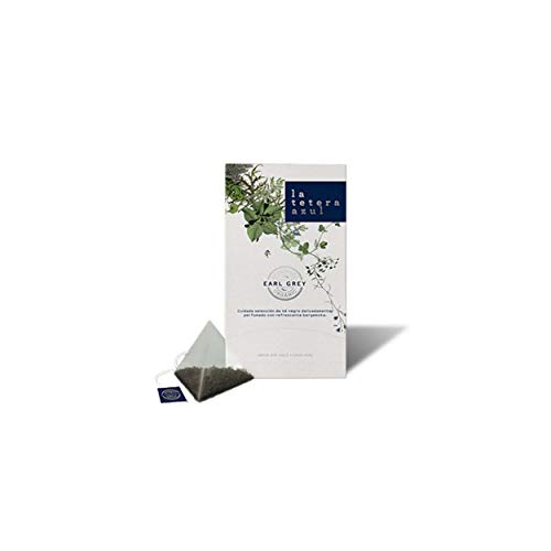 LA TETERA AZUL Té Negro Orgánico Early Grey Con Aromas Cítricos. Infusión En Pirámides Ecológica Y Termogénica. 20 Pirámides.