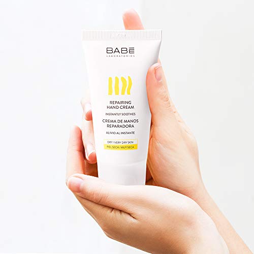 Laboratorios Babé - Crema de Manos y Uñas Reparadora 50 ml, Regeneradora, Nutritiva, Hidratante, Protectora del Frío, Absorción Instantánea, Reparación Inmediata, Manos Agrietadas