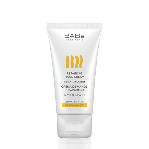 Laboratorios Babé - Crema de Manos y Uñas Reparadora 50 ml, Regeneradora, Nutritiva, Hidratante, Protectora del Frío, Absorción Instantánea, Reparación Inmediata, Manos Agrietadas
