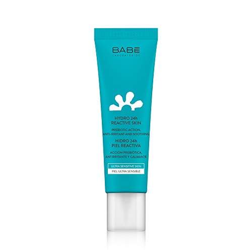 Laboratorios Babé Crema Facial Hidratante 24 Horas Piel Reactiva, Piel Sensible, Calmante, Alivio Inmediato, Antirojeces, Tono Uniforme - 50 ml