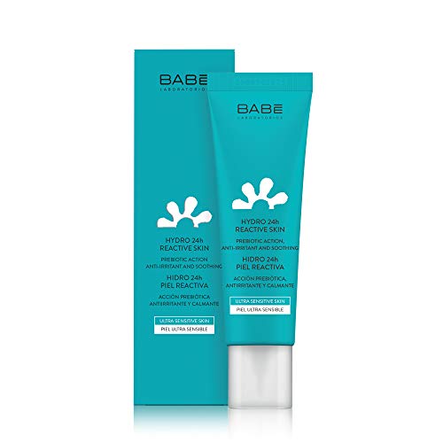 Laboratorios Babé Crema Facial Hidratante 24 Horas Piel Reactiva, Piel Sensible, Calmante, Alivio Inmediato, Antirojeces, Tono Uniforme - 50 ml
