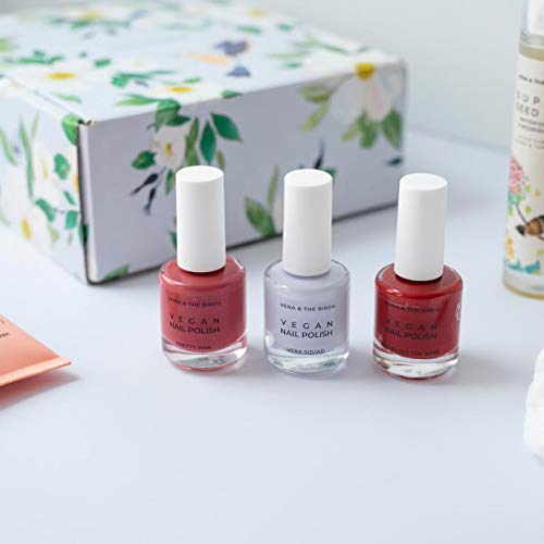 Laca de uñas color rosa "Vegan nail polish Pretty pink" | Larga duración | Vegano | Tono rosa | Fórmula natural | 14ml