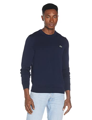 Lacoste AH1985, Suéter Hombre, Azul (Marine), L