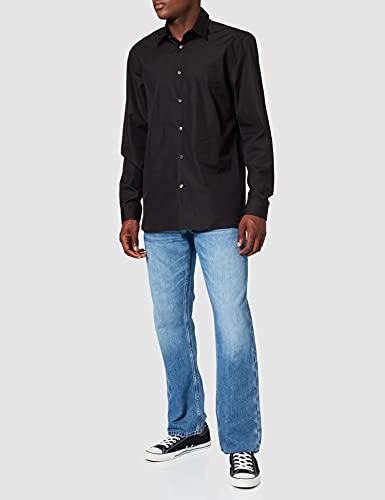 Lacoste CH2935 Camisa de Vestir, Black, S para Hombre
