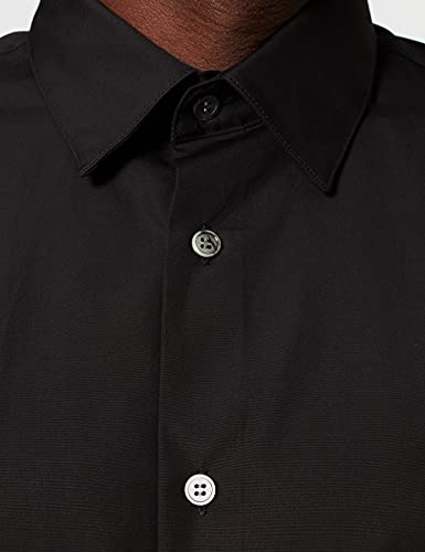 Lacoste CH2935 Camisa de Vestir, Black, S para Hombre