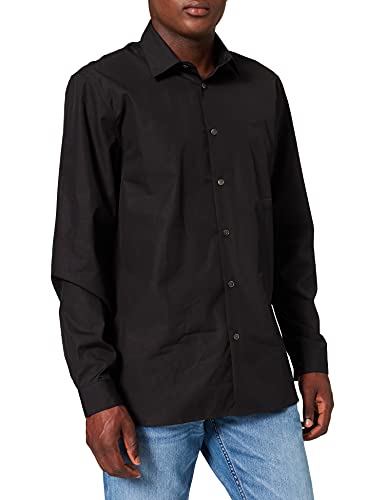 Lacoste CH2935 Camisa de Vestir, Black, S para Hombre