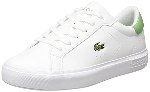 Lacoste POWERCOURT 0121 1 SUJ, Zapatillas, Wht/Lt Grn, 36 EU