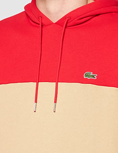 Lacoste SH6900 Sudadera para Hombre, Rojo/Viennois-Marine, XXL