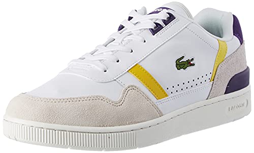 Lacoste T-Clip 0121 P SMA, Zapatillas Hombre, Wht/PURP, 42 EU