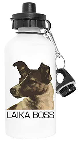 Laika Boss Deporte Viaje Blanco Botella De Agua Metal Prueba de Fugas Sport Travel White Water Bottle Leak-Proof