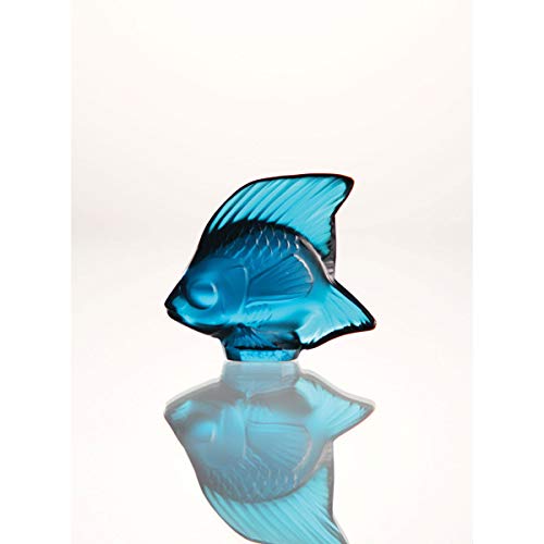 Lalique - Animales - Sello de pescado azul claro