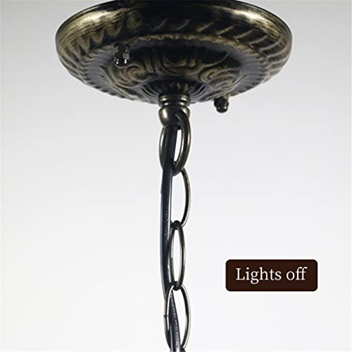 Lámpara De Estilo De Estilo Tiffany De 16 Pulgadas, Modelo De Iluminación Colgante De Vidrio De Forma De Corazón, Lámpara De Vidrio, Lámparas Colgantes De Techo Para Dormitorio, Sala De Estar, Comedor