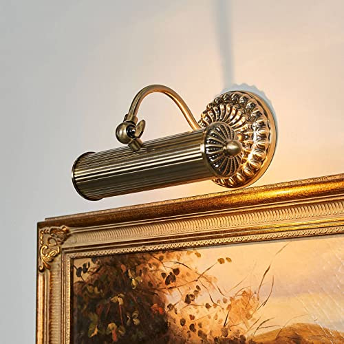 Lámpara de pared 'Joely' en Bronce hecho de Metal e.o. para Salón & Comedor (1 llama, E14) de Lindby | lámpara para cuadros, aplique